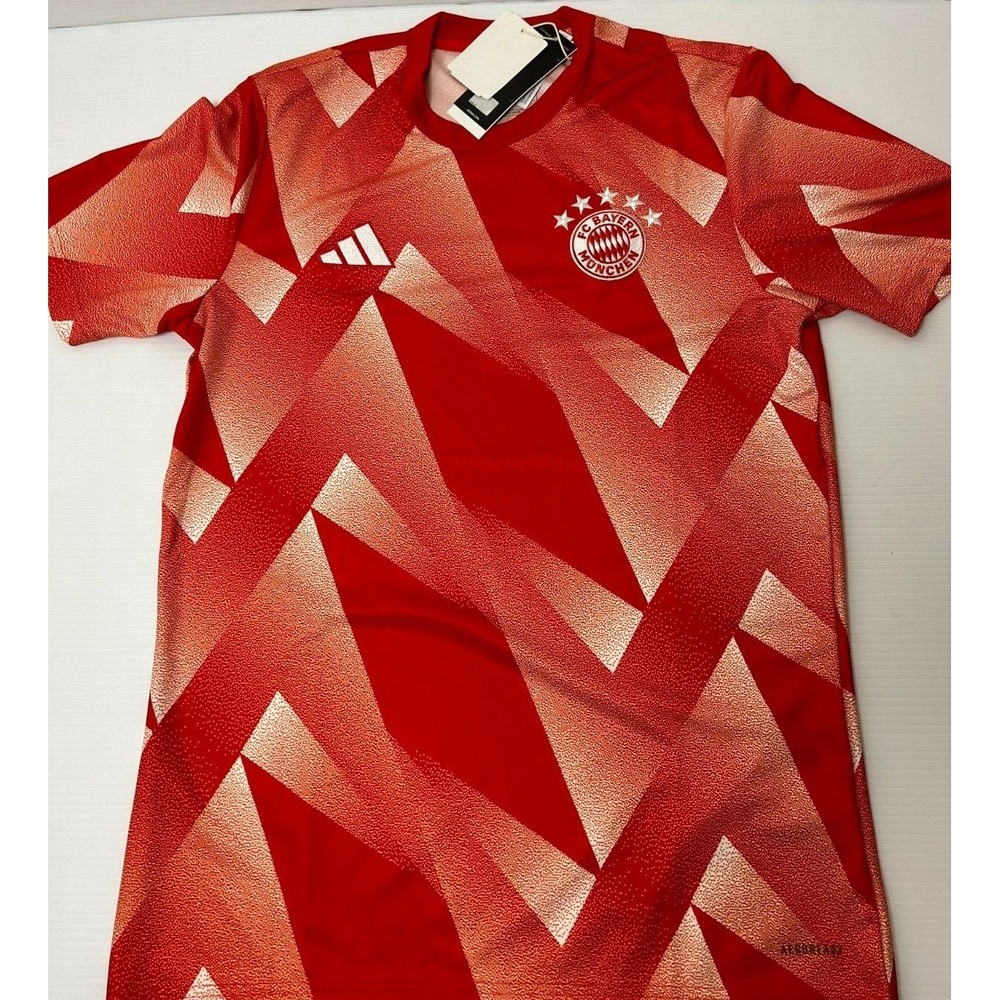 FC Bayern Munich Adidas Pre-Match Jersey  Medium M Red White Aeroready IB1560
